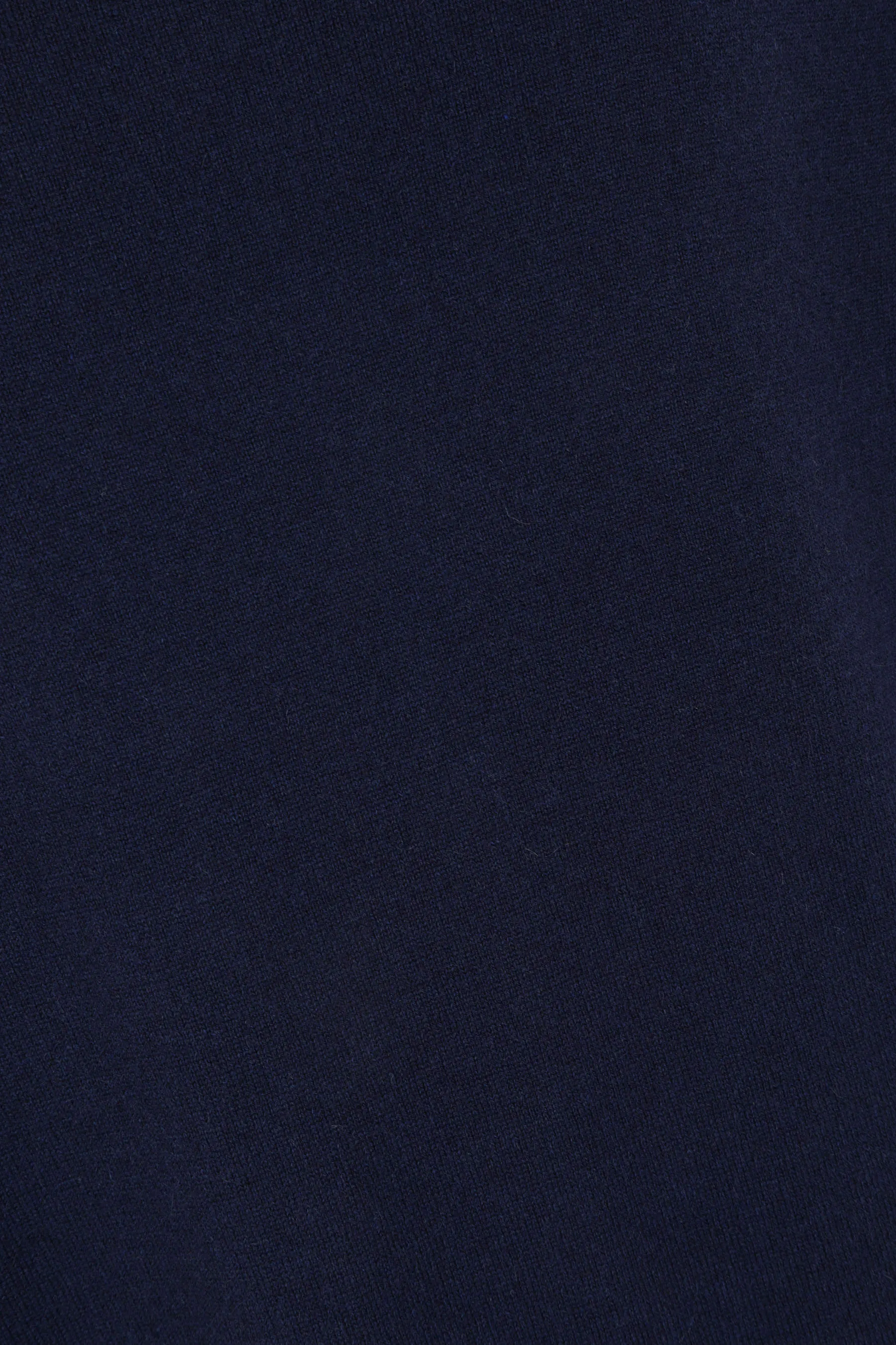Ribbed Trim Cashmere Pullover