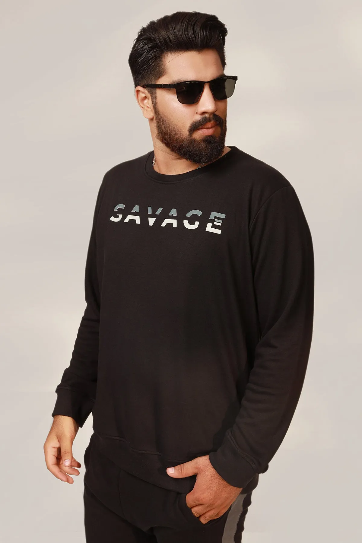 Savage Graphic Sweatshirt (Plus Size) - W22 - USW010P