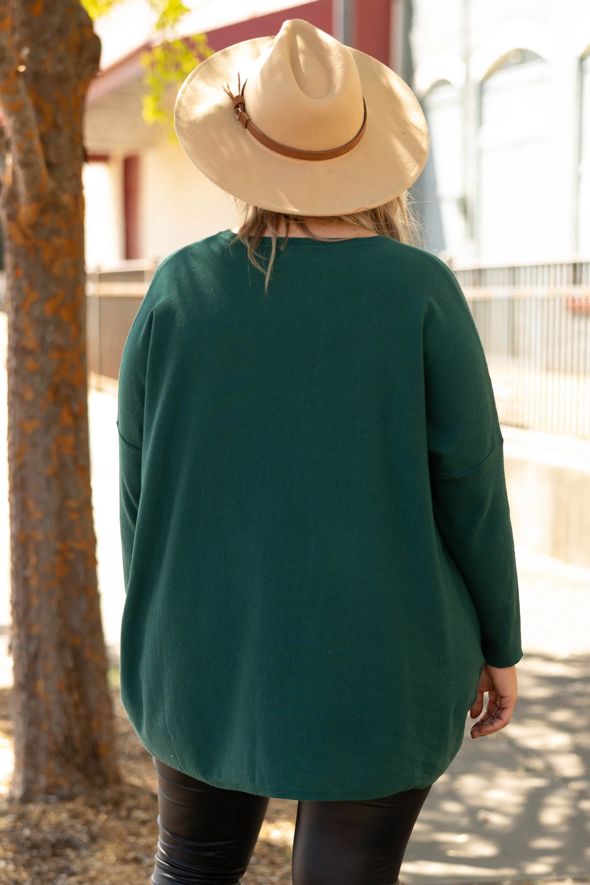 Send Your Approval Tunic, Hunter Green