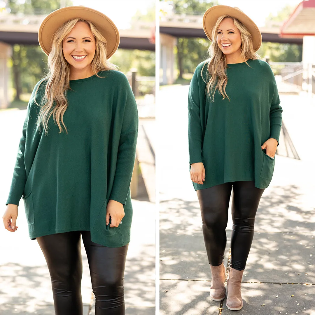 Send Your Approval Tunic, Hunter Green