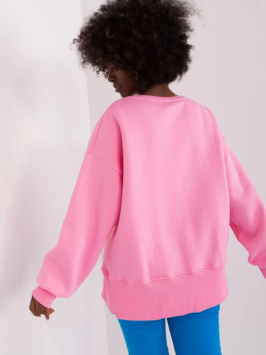 Sleek & Snug: Fashionable Everyday Pink Sweatshirt