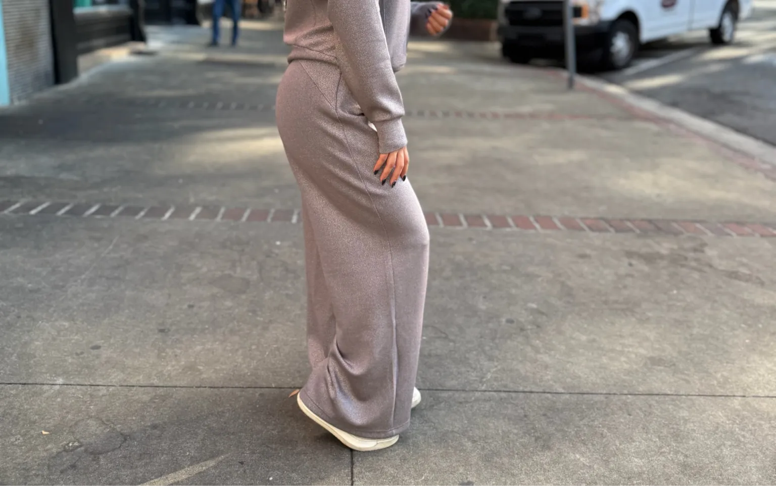 Spanx AirEssentials Wide Leg in Smoke Silver