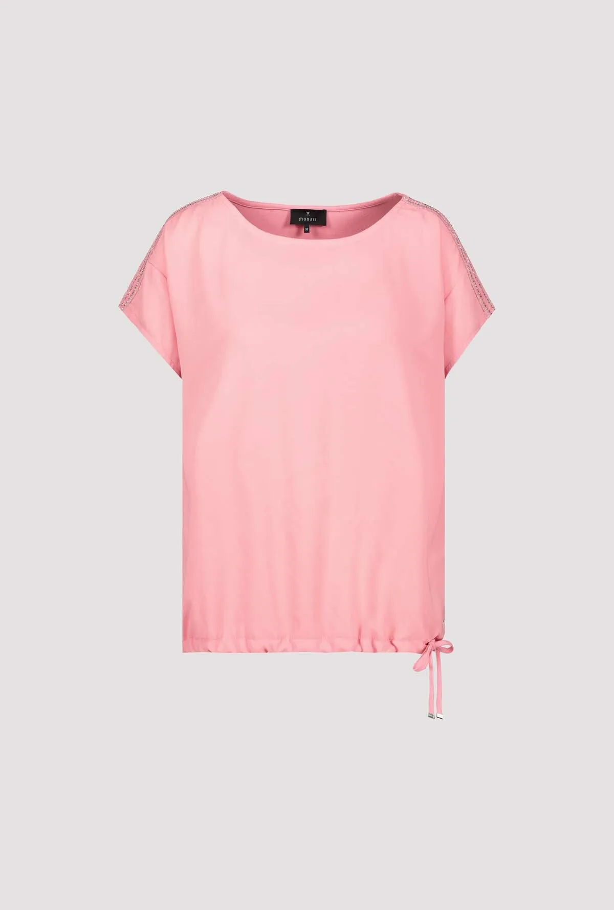 St Barth Blouse with Rhinestone Detail Top | Hibiscus