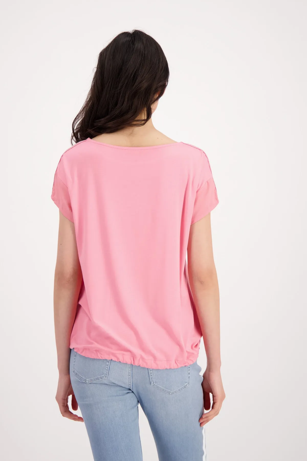 St Barth Blouse with Rhinestone Detail Top | Hibiscus
