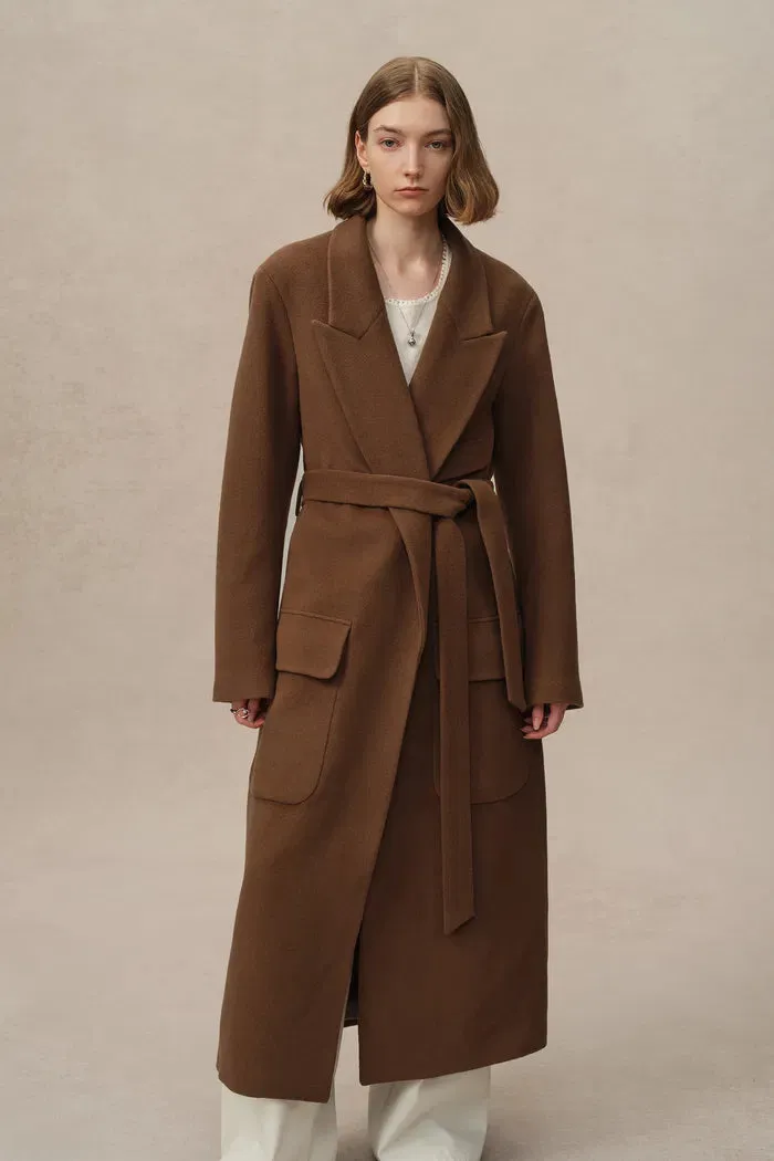 Stanley Robe Coat in Wool-Alpaca Melton