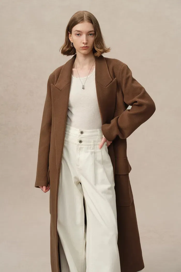 Stanley Robe Coat in Wool-Alpaca Melton