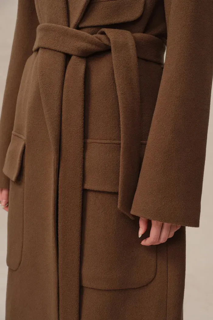 Stanley Robe Coat in Wool-Alpaca Melton