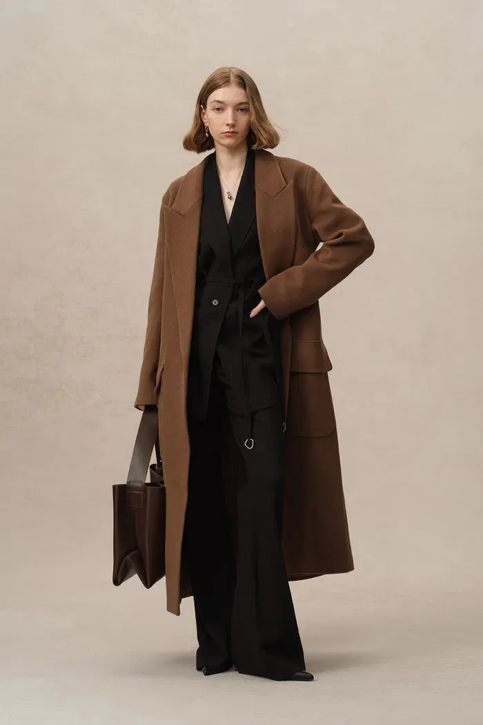 Stanley Robe Coat in Wool-Alpaca Melton