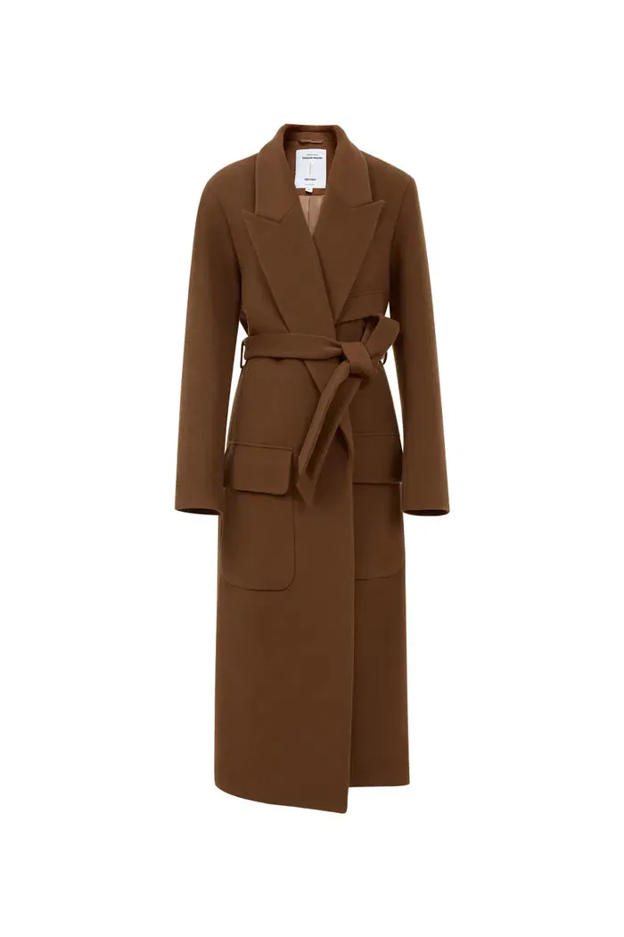 Stanley Robe Coat in Wool-Alpaca Melton