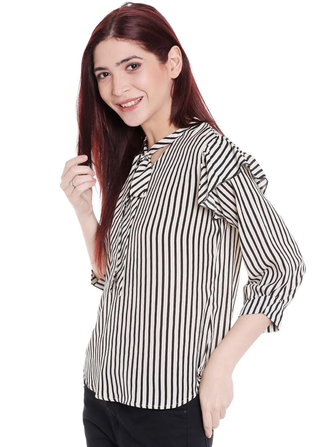 Style Quotient Womens Vertical Stripes Tops