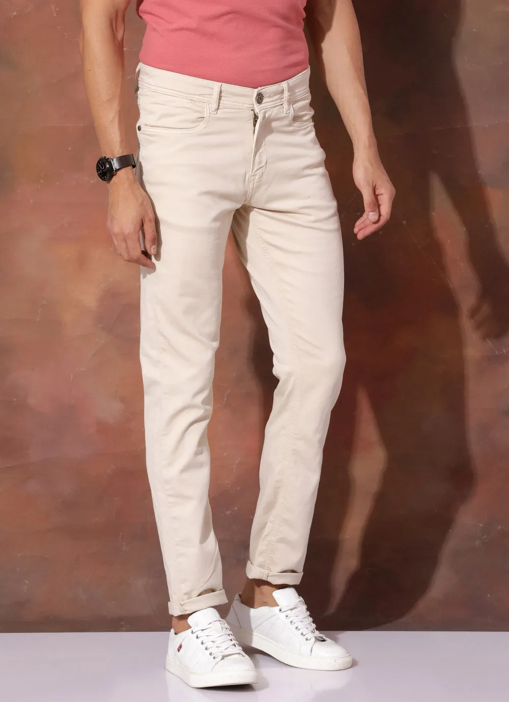 Subtle Beige Knitted
