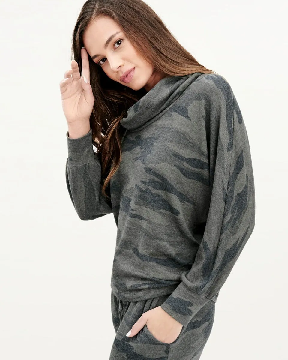 Supersoft Camo Cowl Pullover