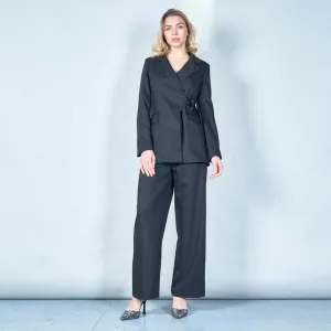Tie-waist blazer with notched collar wholesale