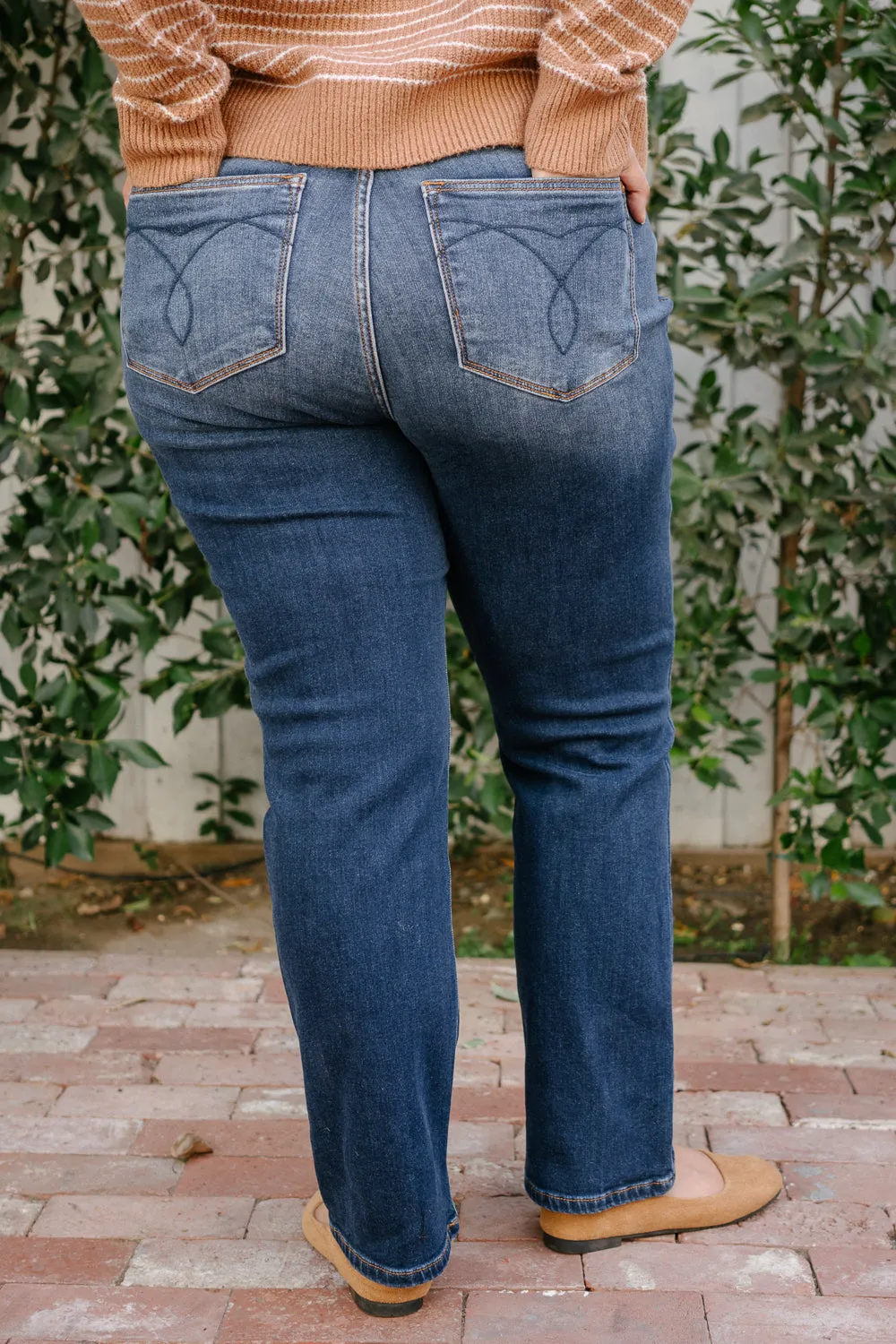 Tracy Vintage Wash Thermal Straight Fit - PLUS