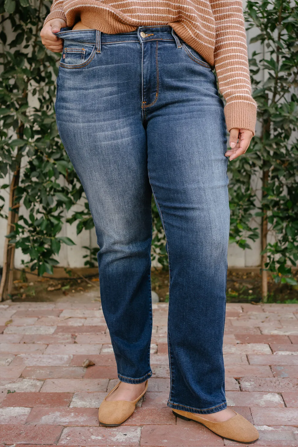 Tracy Vintage Wash Thermal Straight Fit - PLUS