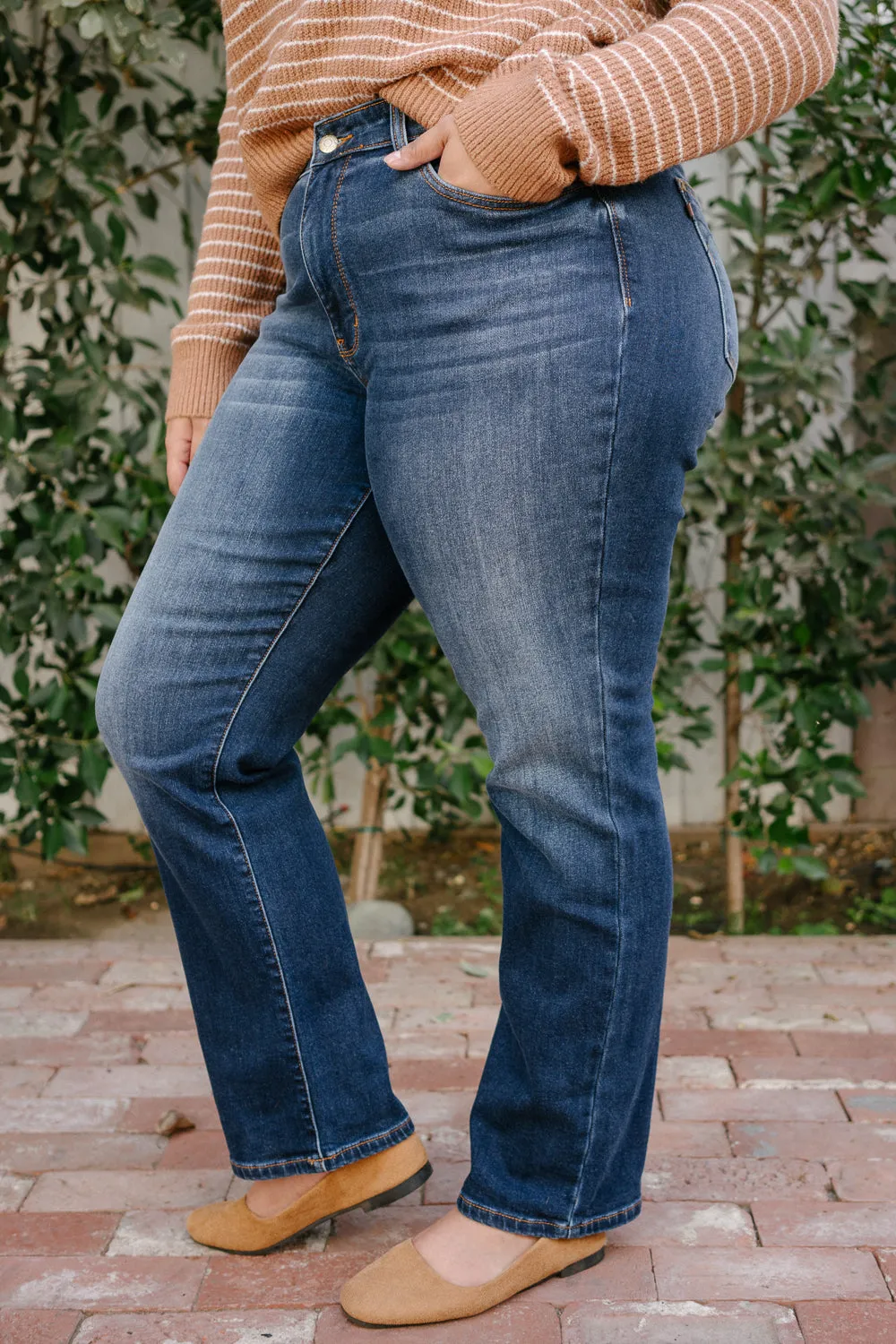 Tracy Vintage Wash Thermal Straight Fit - PLUS