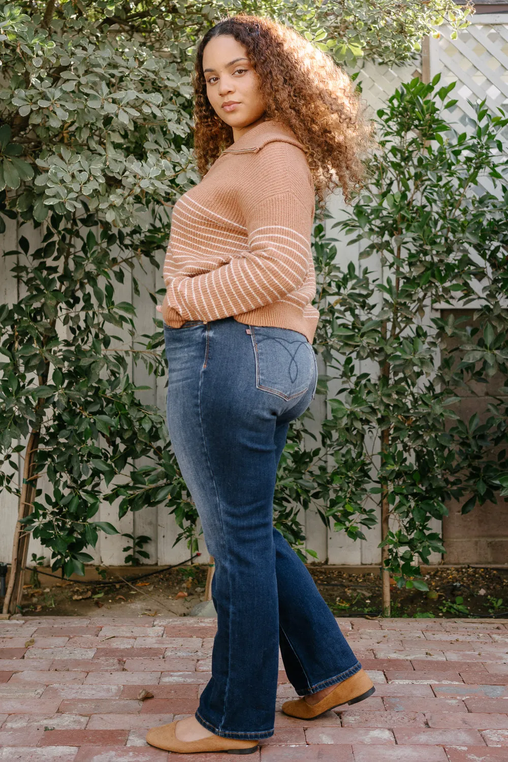 Tracy Vintage Wash Thermal Straight Fit - PLUS