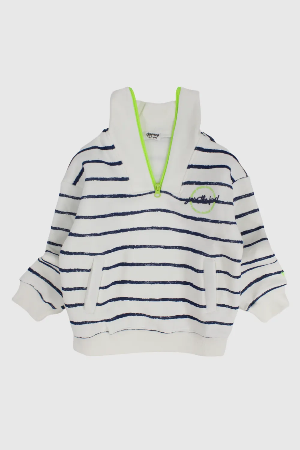 Unisex Striped Long-Sleeved Youth Sweatshirt