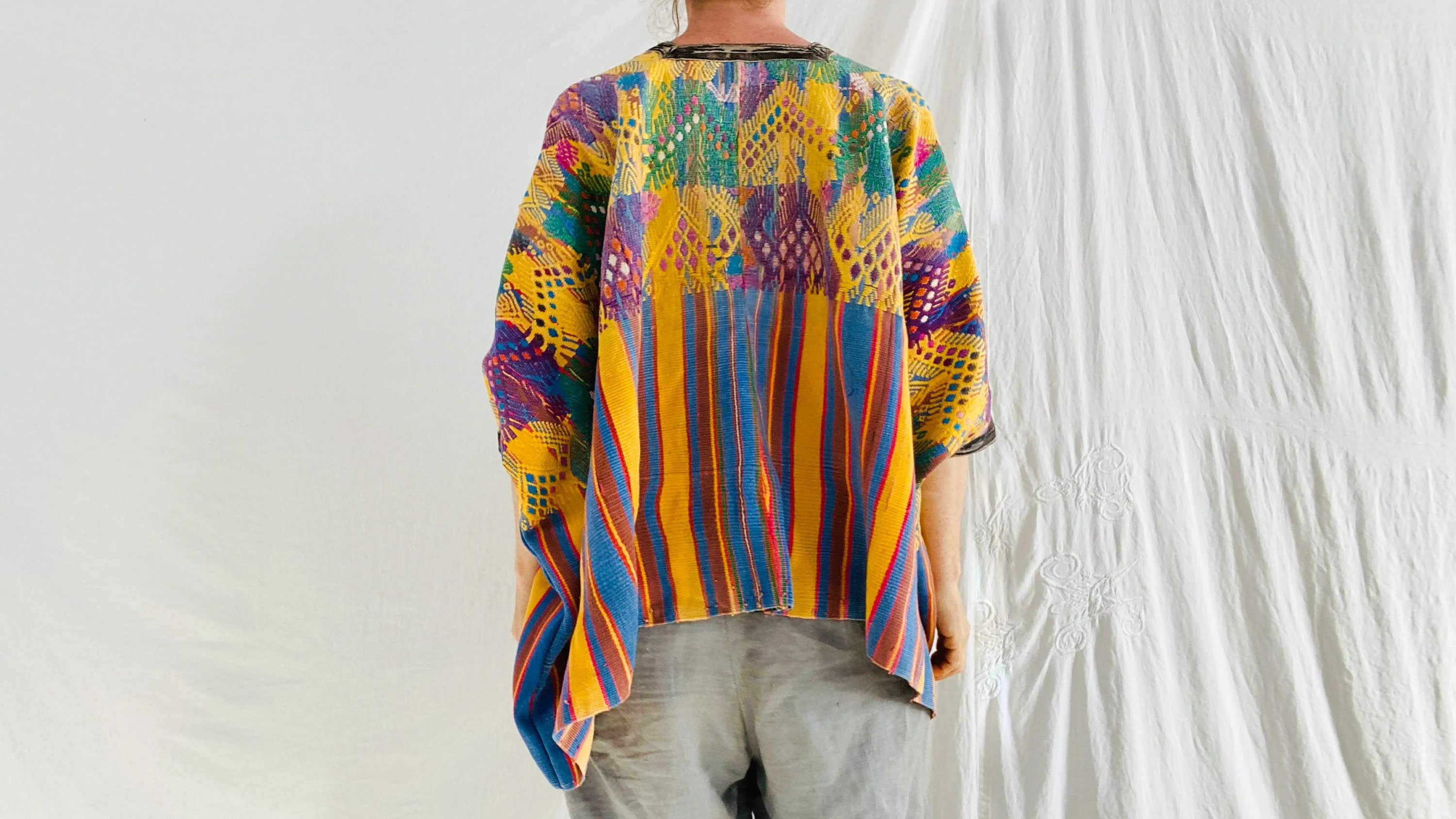 Vintage Guatemalan Huipil. San Juan Sacatepequez. Hand-woven