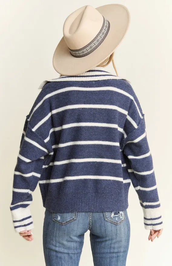 Vivid Horizon Polo Sweater