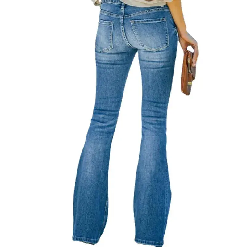 Women's Classic Blue Flared Jeans | Perfect for Everyday Wear
