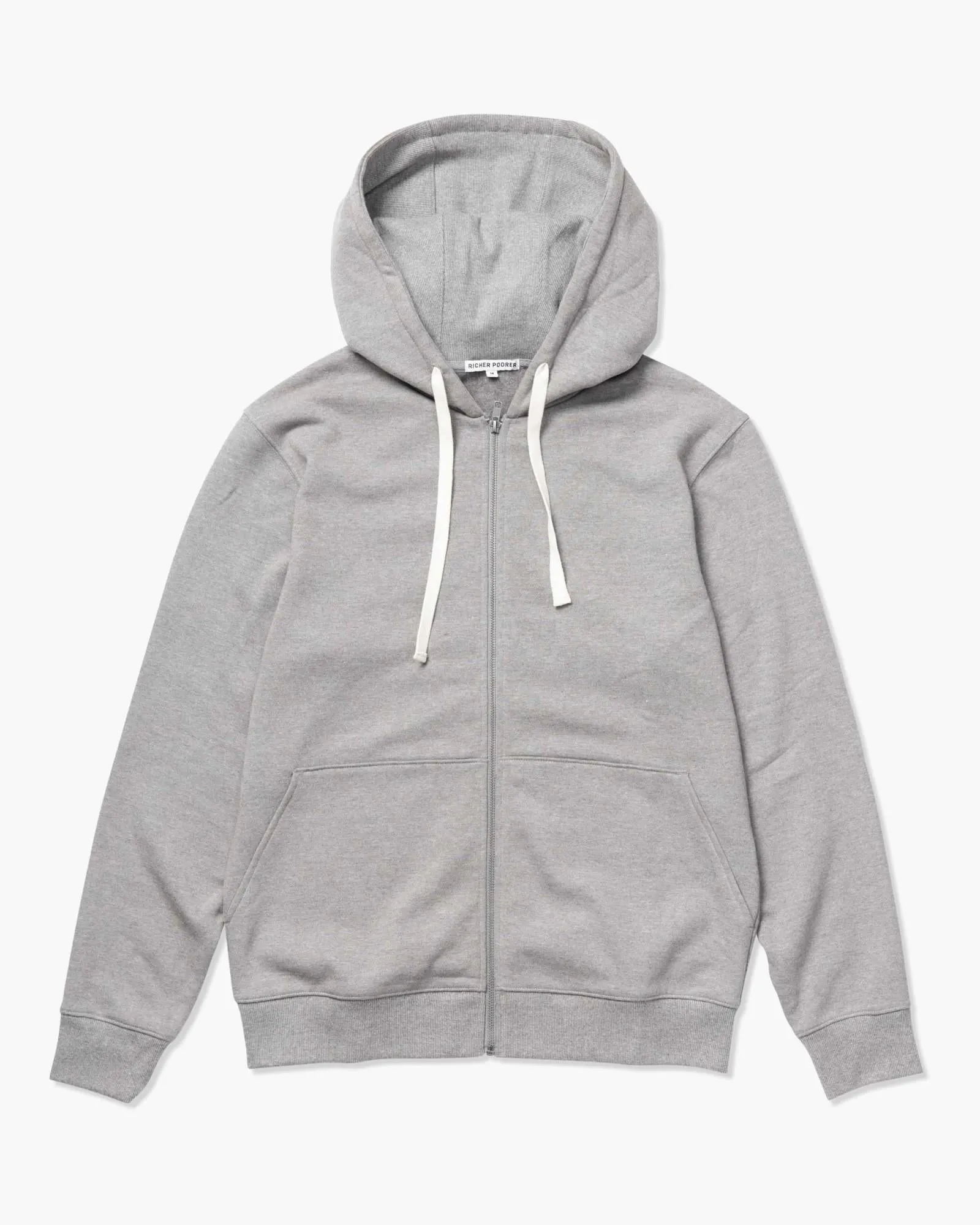 Zip Fleece Hoodie (Heather Grey)