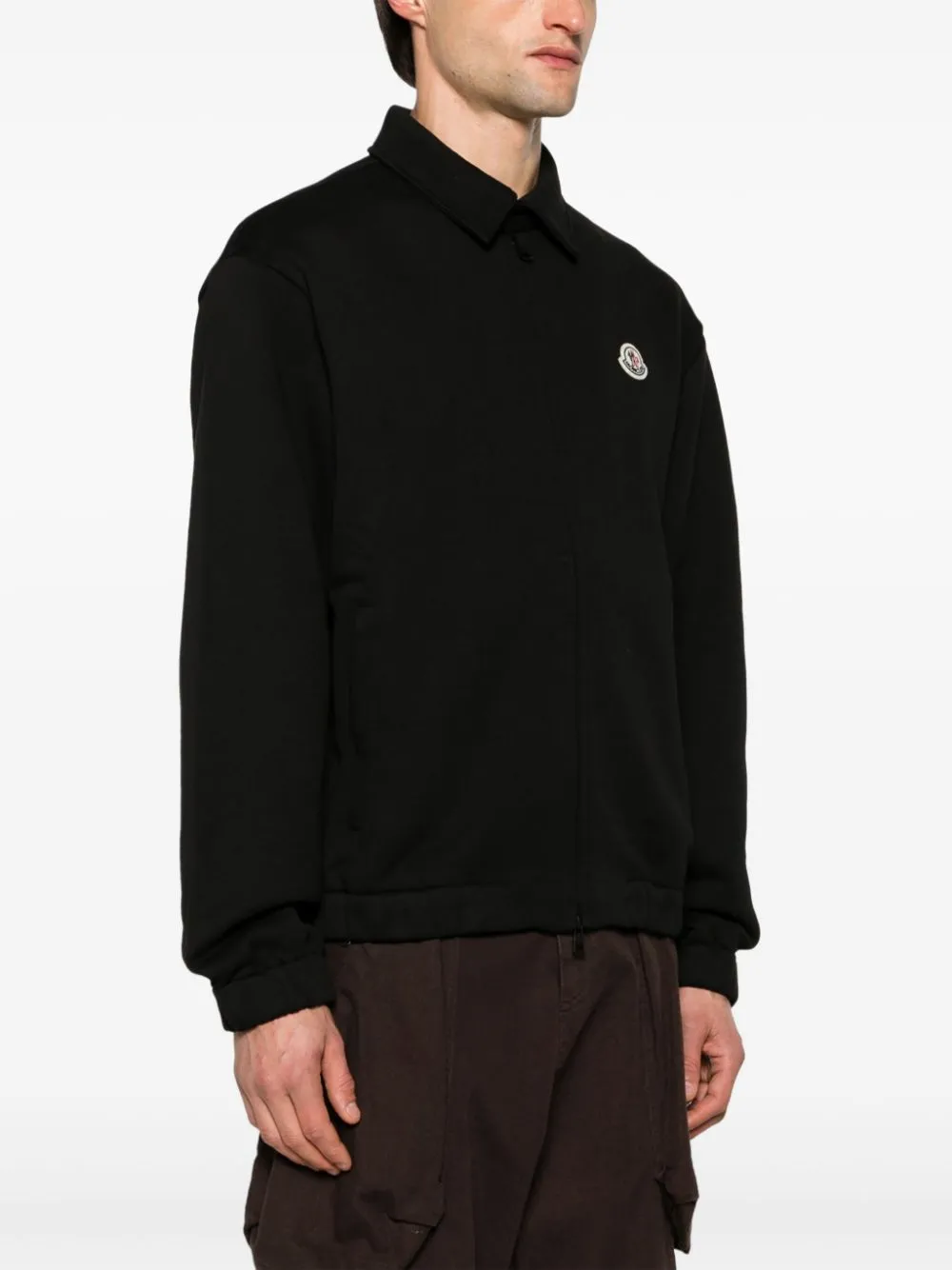 zip-up jersey cardigan